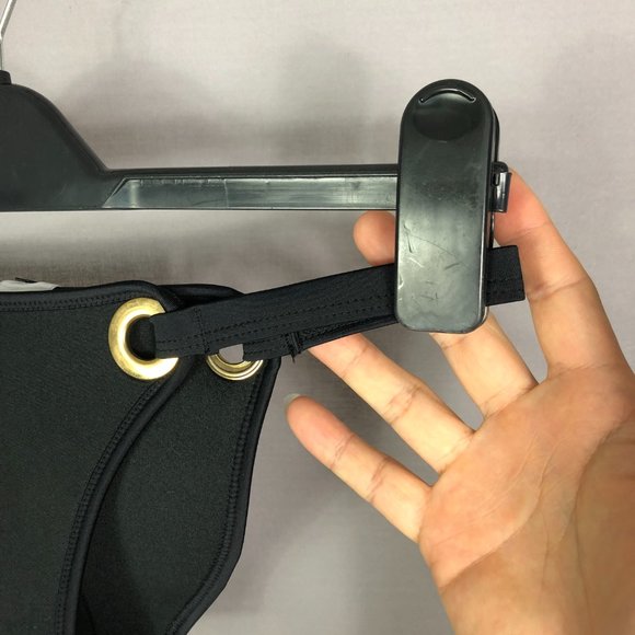 Nasty Gal Womens In Hot Water Scuba Bikini Bottom in Black Size L… - Picture 6 of 12